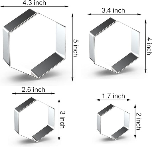 Hexagon Cookie Cutter Set Large - Image 2