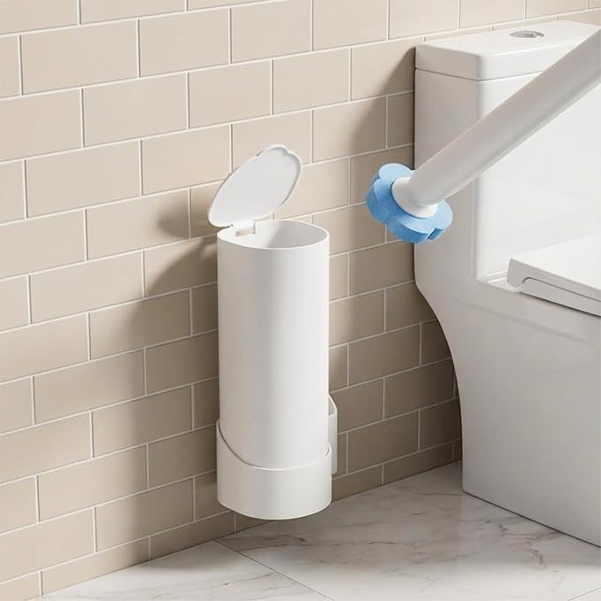 Disposable Toilet Brush with 24 Refills, Toilet Bowl Brush and Holder with - Image 10