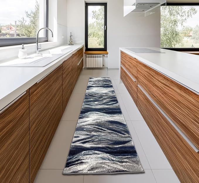 Keen Home Design Area Runner Rugs - 2x10 Non-Shedding, Abstract Runner for Kitchen, Living Room, Bedroom, Dining Room, Entryway - Size: 2'8" x 9'11", Multi