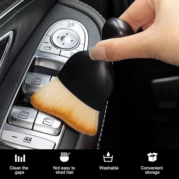 Car Brush, Curved Design Vehicle Interior Detailing Dust Collectors, Dirt Dust - Image 6