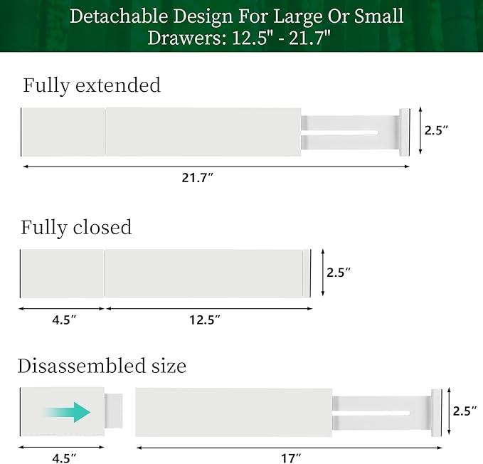 Bamboo Drawer Dividers Organizer - Image 8