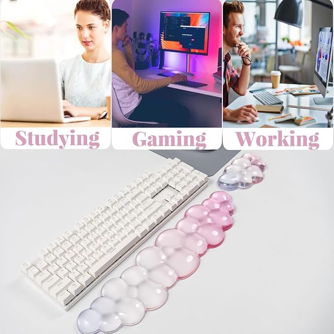 Gel Keyboard Wrist Rest Cloud Set, - Image 8