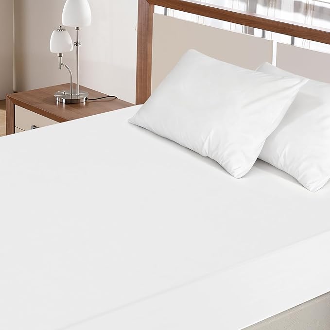 Twin Fitted Sheet Only, Super Soft & Cozy Twin Size Bed Sheets for Boys Kids with Deep Pocket to 14 Inch, Cooling Jersey Mattress Bottom Sheets,Shrinkage & Stain Resistant, Wrinkle Free, White