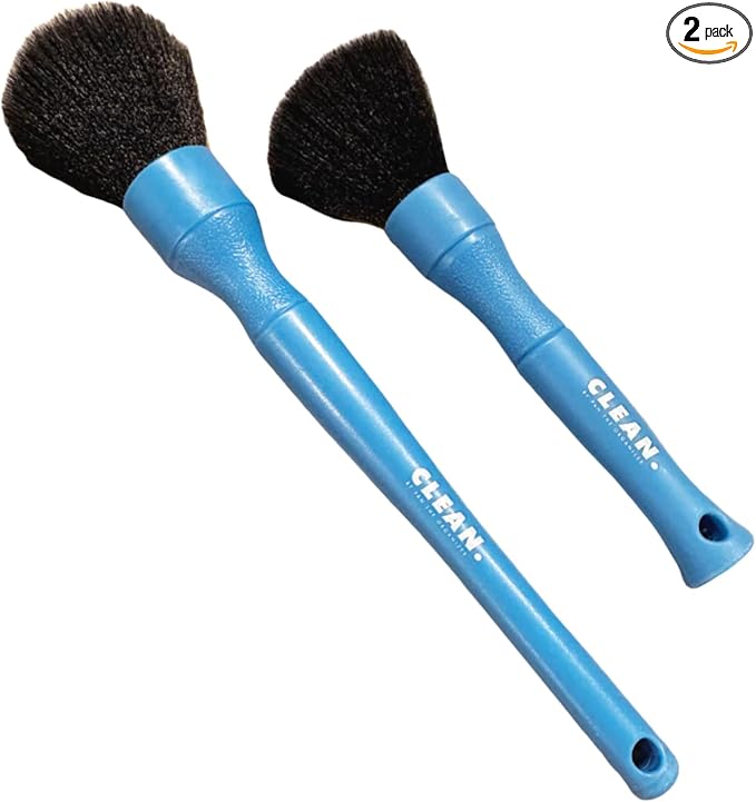 Clean Blue Soft Brush Set – Ultra-Soft Synthetic Detailing Brushes by CLEANBYPANTHEORGANIZER