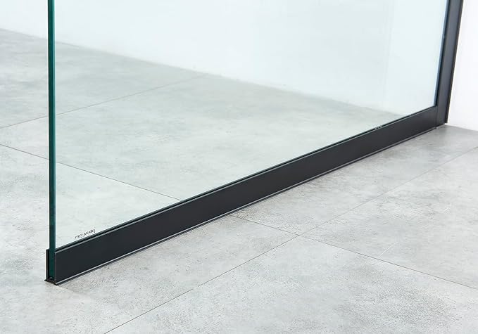 Shower Screen 36" x 76" Half Frameless Shower Wall Panel, Tempered Glass 3/8 - Image 9