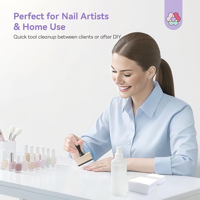 SAVILAND Nail Cleaning Tool: No-Touch Nail Cleaner Tools Wood Stamp Set Nails - Image 7