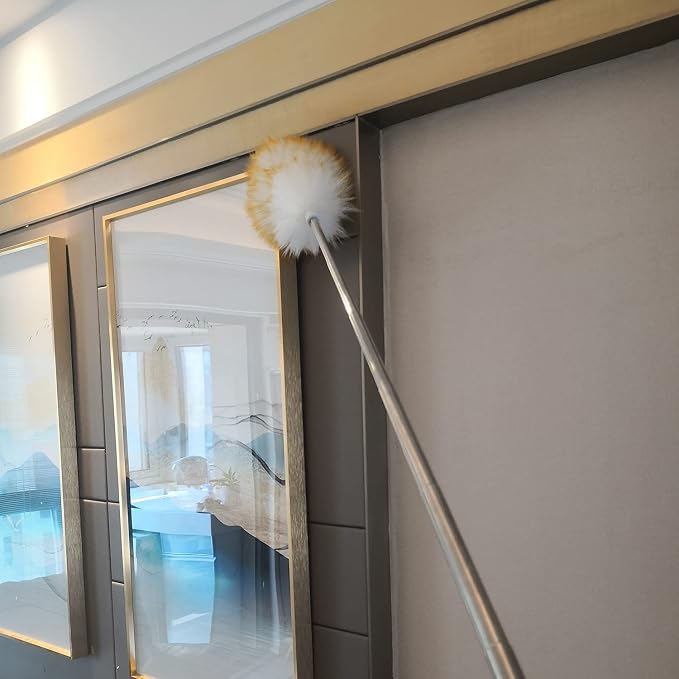 MKUN Lambs Wool Feather Duster extendable Stainless Steel Handle - Image 6