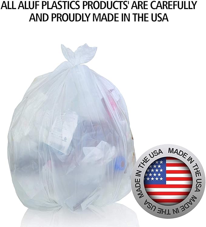 Aluf Plastics High Density Trash Bags, 26 Gallon, 16 Micron, - Image 7