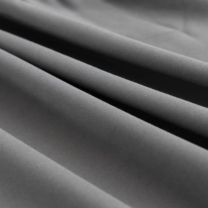 Grey Bed Skirt Queen Size Ruffled Bed Skirt with Split Corners, Queen Bed Skirt 14 Inch Drop, TSUTOMI Queen Size Bed Skirt Grey for Ruffled Bed Skirt with Split Corners, Bed Skirt Queen Size