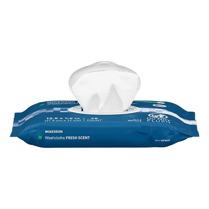 McKesson Washcloth Wipes for Adults, Scented Disposable Wash Cloths for Body - Image 8