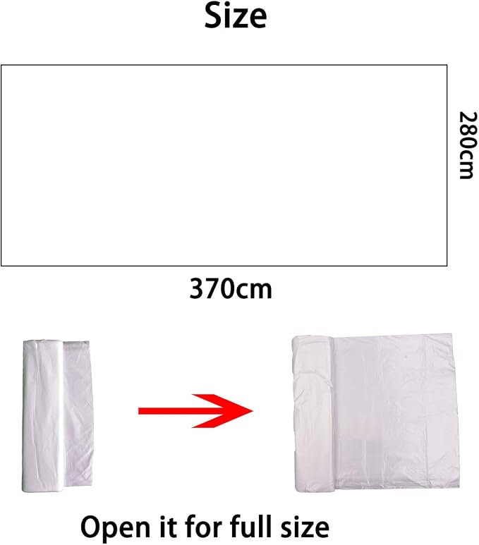 10 Piece Painter Plastic Drop Cloths Sheet, Waterproof Anti-dust Cover - Image 8
