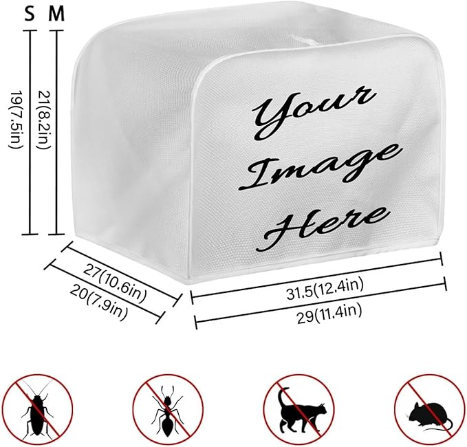 ZFRXIGN Starry Night Toaster Cover 4 Slice Small Appliance Covers Toaster Bag Dust Cover with Top Handle Cute Toaster Oven Cover Washable Blue