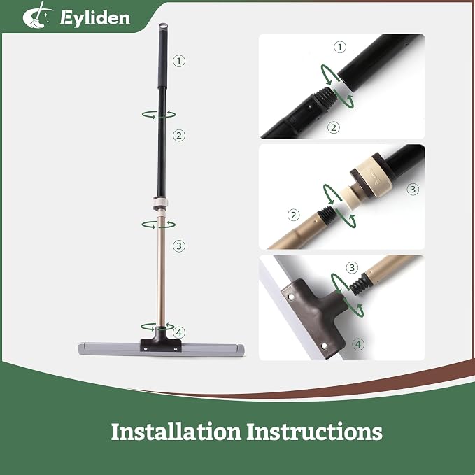 Eyliden Rubber Floor Squeegee, Quick Water & Foam Removal Broom | Heavy-Duty - Image 7