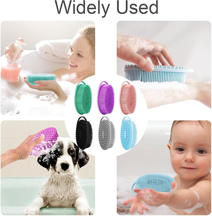 Soft Silicone Body Scrubber 6 PCS Silicone Body Shower, Silicone Loofah 2 in 4 - Image 7