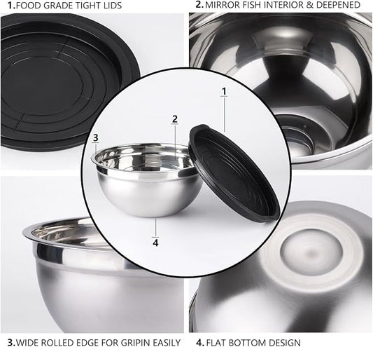 Leidawn Mixing Bowls with Lids set - Image 2