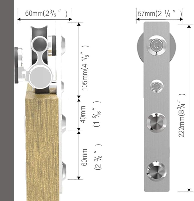 TSMST 6FT Sliding Barn Door Hardware Kit, Stainless Steel Heavy Duty Sturdy - Image 7