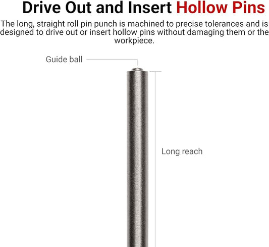 TEKTON Roll Pin Punch Set, 8-Piece | PNC93001 | Made in USA - Image 2