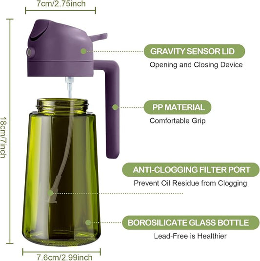 YARRAMATE 16oz/470ml Dark Green Oil Sprayer - Image 2