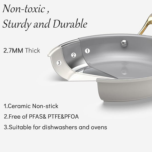 7-Piece Ceramic Nonstick Cookware Set - Image 2
