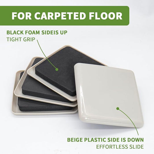 Furniture Sliders for Carpet 8 PCS - Image 2