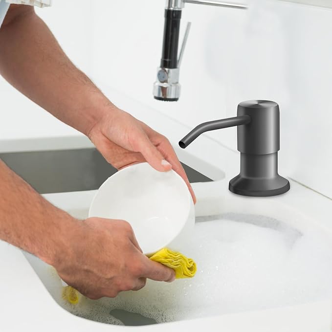 Soap Dispenser for Kitchen Sink and Extension Tube Kit, Stainless Steel - Image 8