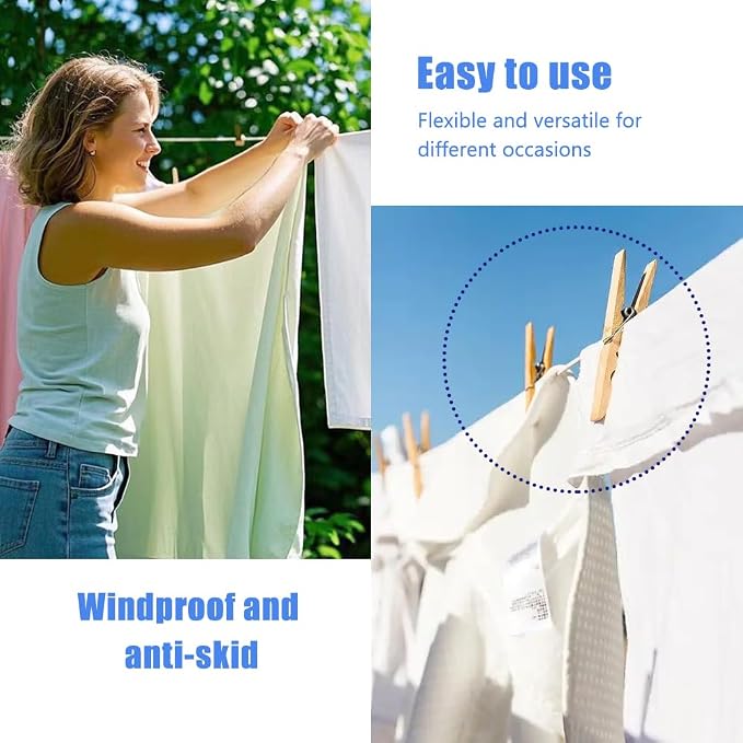 Retractable Clothesline Used to Outdoor,39 feet PVC Line Retracting,Including - Image 6