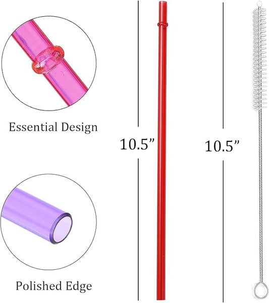 ALINK 35-Pack Tritan Hard Plastic Reusable Straws - Image 2