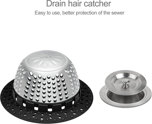 LEKEYE Shower Drain Hair Catcher/Bathtub Drain Cover/Drain Protector - Image 2
