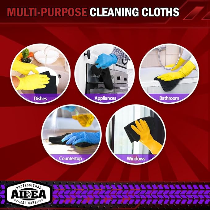 AIDEA Microfiber Cleaning Cloth 24 Pack, Microfiber Towels - Image 7