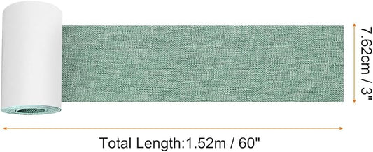 3x60 Inch Green Linen Repair Patch, Self-Adhesive DIY Fabric Repair Patch - Image 2