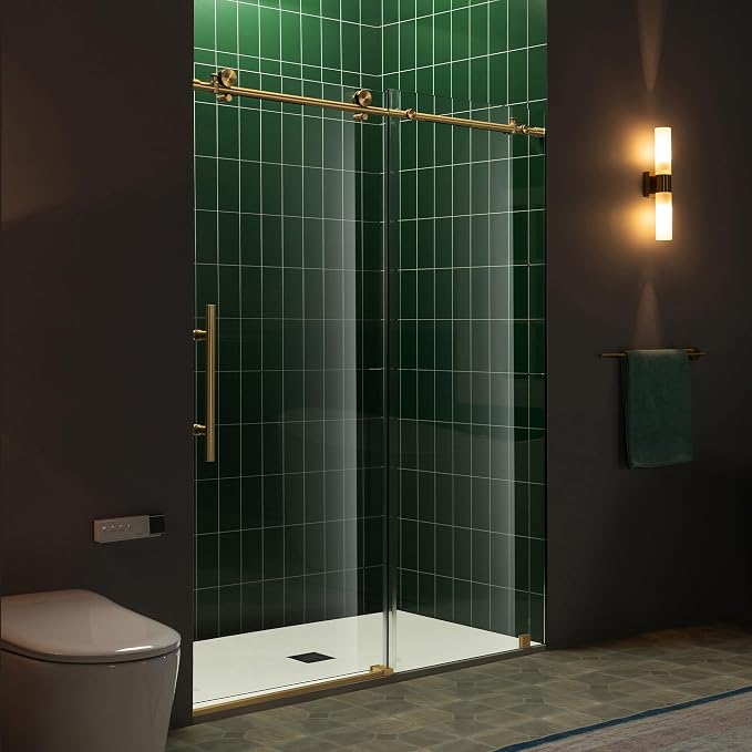 Woodbridge 57.5-60" W x 80" H Frameless Single Sliding Soft-Close Shower Door - Image 9