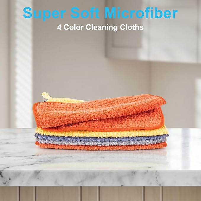 Microfiber Cleaning Cloth, 10 Pack Cleaning Towels - Image 8