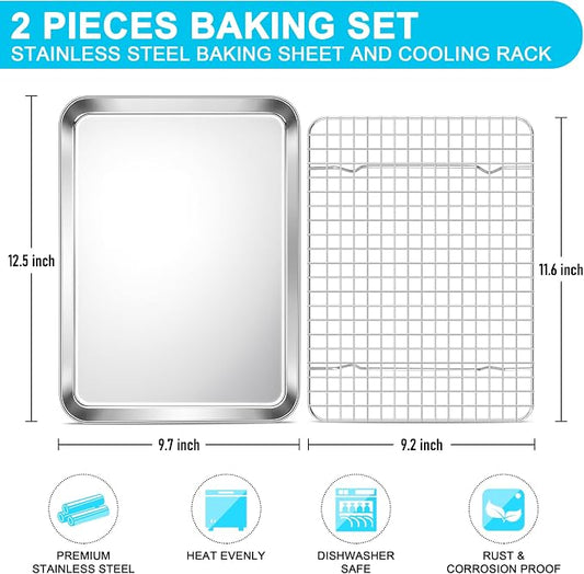 E-far Stainless Steel Baking Sheet - Image 2