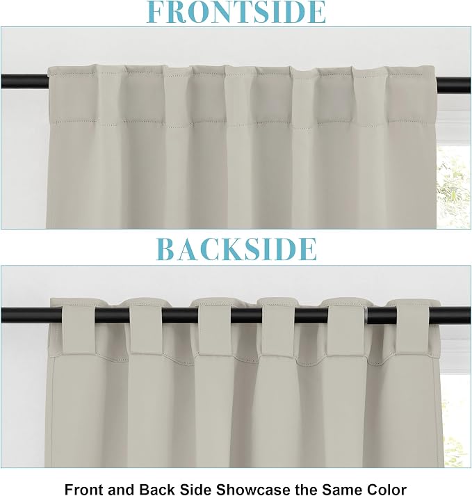 RYB HOME Small Window Curtains Blackout, Privacy Thermal Insulating Drapes - Image 7