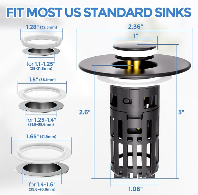 zaa Bathroom Sink Drain Strainer - Image 8