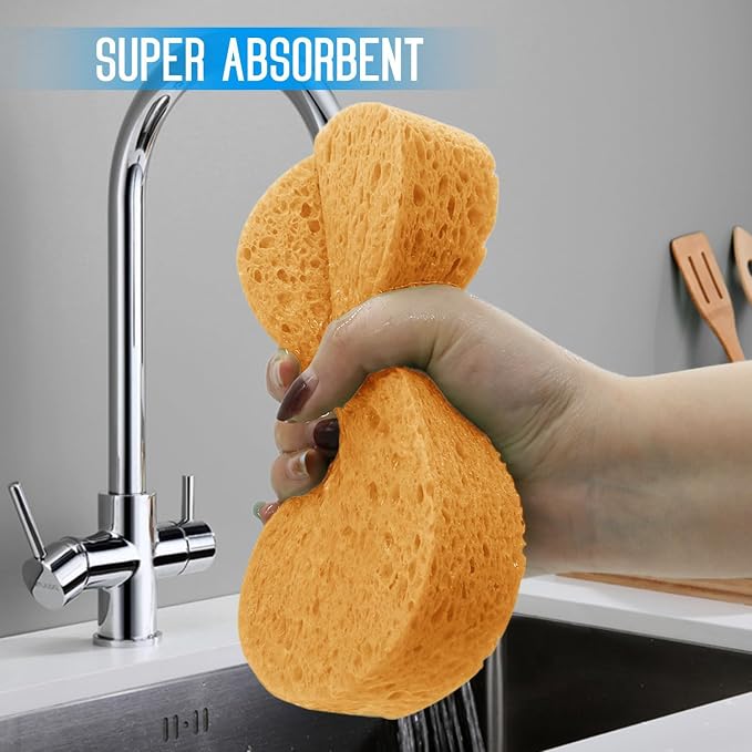 3 - Pack Large Sponge, Kitchen Sponges, Handy Sponges, Cellulose Sponges - Image 8