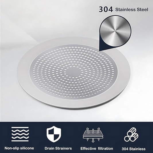 Shower Drain Hair Catcher 3.5 inch Small, Bathroom Sink Hair Stopper Sink Drain - Image 2