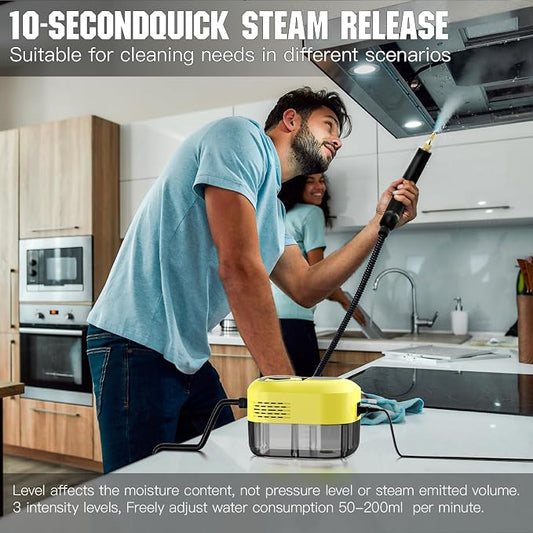 Steam Cleaner for Home&Kitchen, 212°F High Temperature, 1200ML Tank, Portable - Image 2