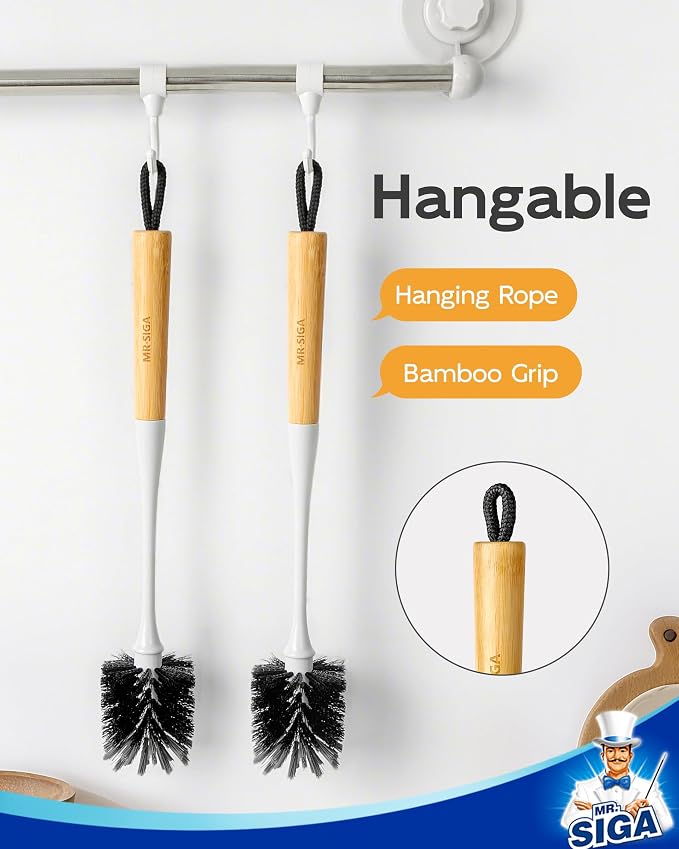 MR.SIGA Water Bottle Brush, Long Handle Bottle Brush - Image 7