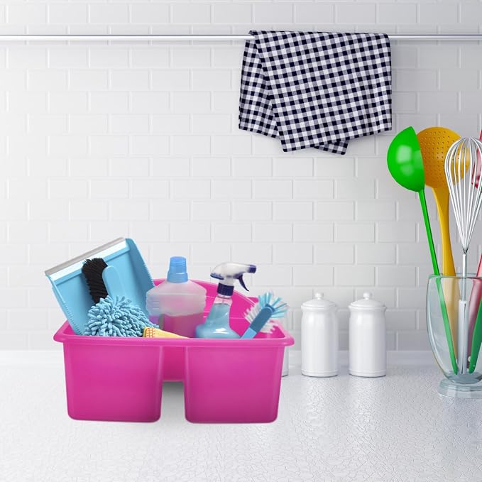 Portable Cleaning Tool Organizer Basket Multi-compartment Design - Image 9
