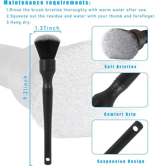 Ziciner Car Detailing Brush, Ultra Soft Car Detail Brush Kit - Image 2