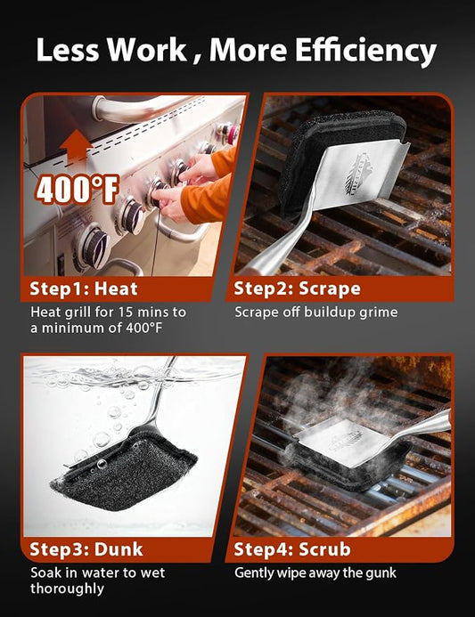 Grill Brush Bristle Free for Outdoor Grill, Grill Brush Bristle Free - Image 2