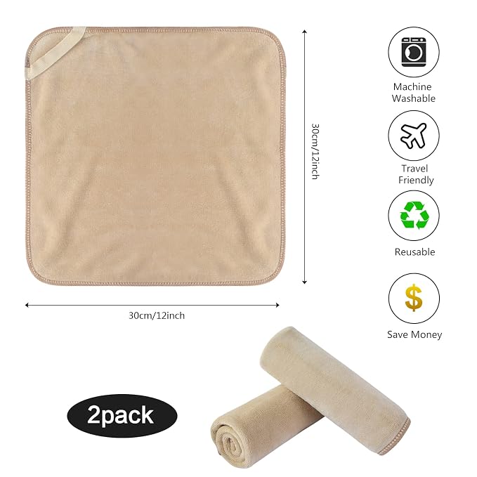 SINLAND Microfiber Facial Cloths Fast Drying Washcloth 12inch x 12inch - Image 8
