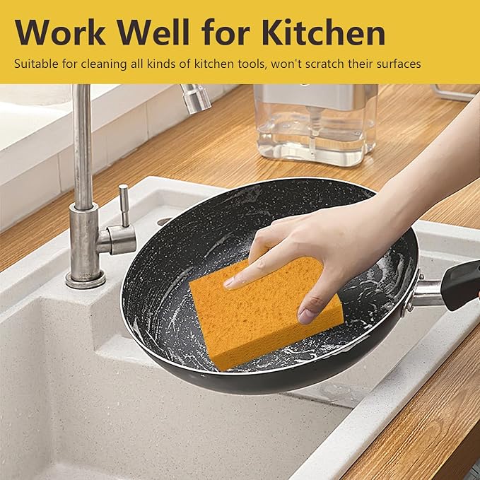 Car Wash Sponges, 3 Pack Extra Thick Large Cleaning Sponge Multi-Purpose - Image 8