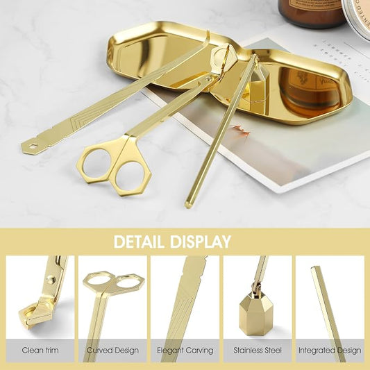PATOISE 4 in 1 Candle Accessory Set, Wick Trimmer, Candle Snuffer, Wick Scoop - Image 2