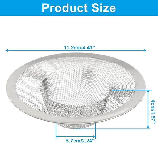 4 Pack Heavy Duty Stainless Steel Kitchen Sink Strainer, 4.41" Top / 2.44" Mesh - Image 2