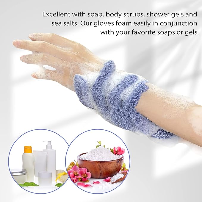 Evridwear Exfoliating Glove for Shower Man and Women, Dual Texture Bath Body - Image 7