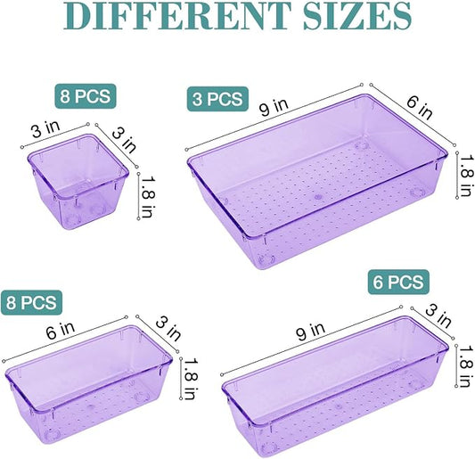 StorMiracle 25 PCS Drawer Organizer Set, 4 Varied Size Bathroom and kitchen - Image 2