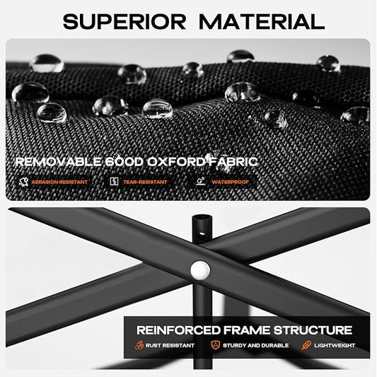 300L Extra Large Collapsible Foldable Wagon, 440lbs Load Capacity 48''L - Image 2