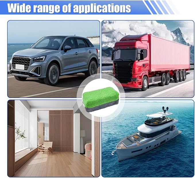12PCS Ceramic Coating Applicator Sponge, Microfiber Rectangular Auto Polishing - Image 6